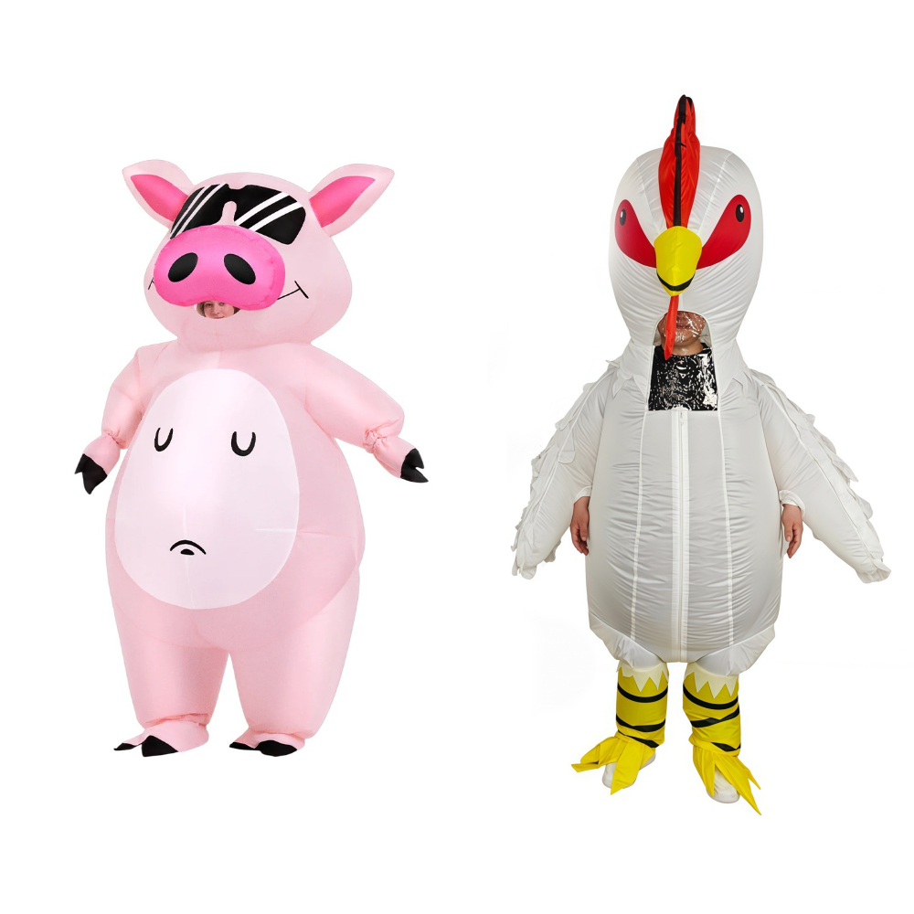 Womens Suit - Disfraz Inflable de Cerdito de Dibujos