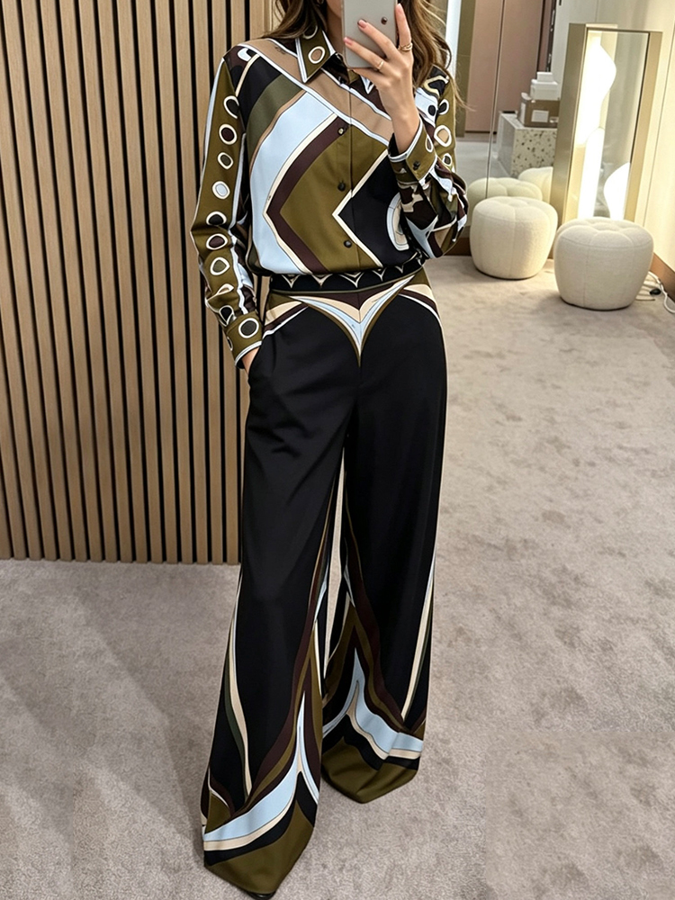 Silk Blouse - Conjunto de dos piezas de camisa