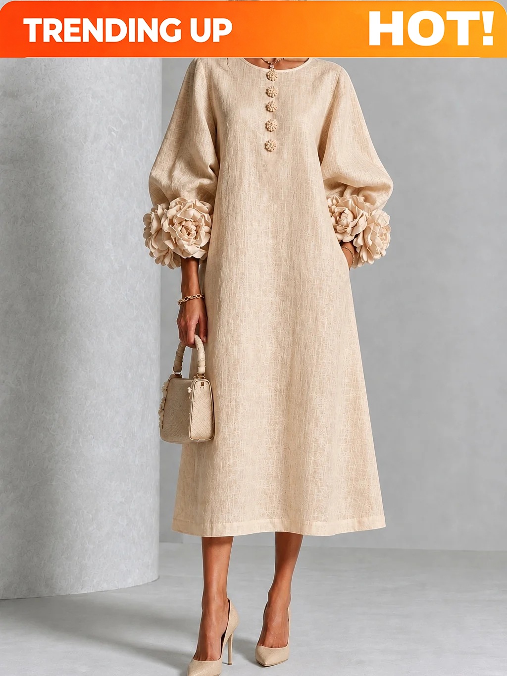Midi Dress - Vestido Midi Elegante de Lino para