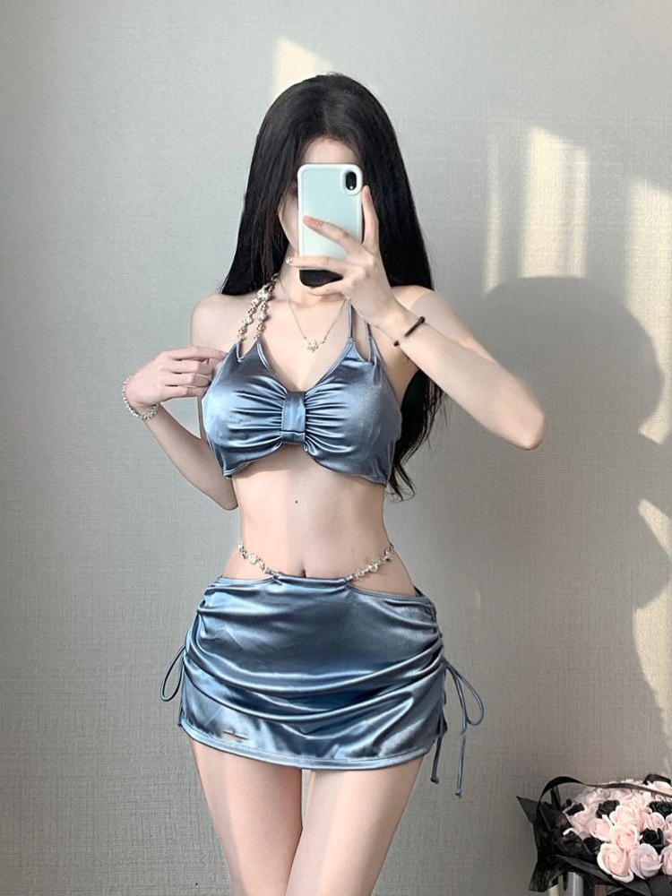 Womens Suit - Conjunto de bikini elegante con tirantes