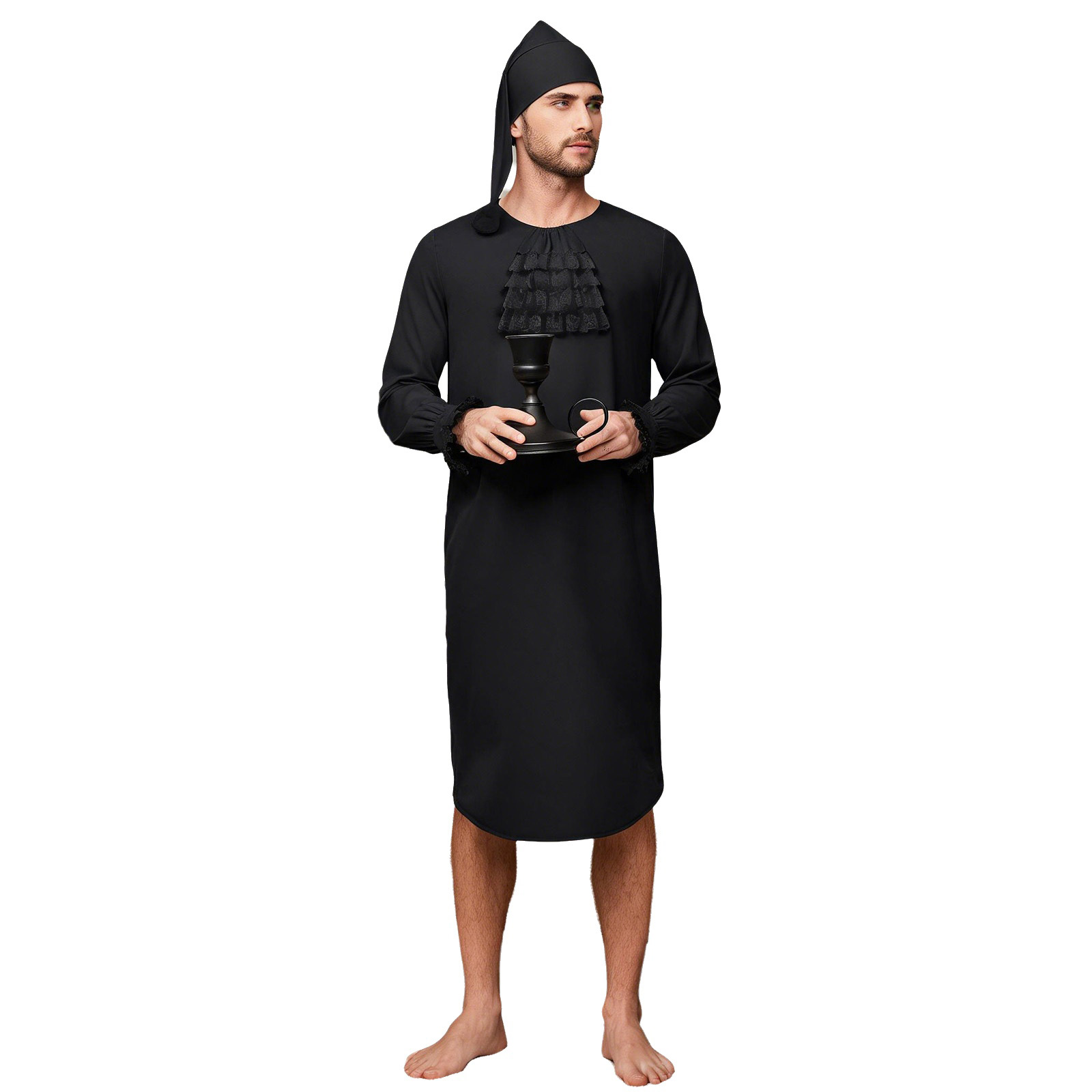 Lace Dress - Camisón Medieval Victoriano para Hombre, Manga