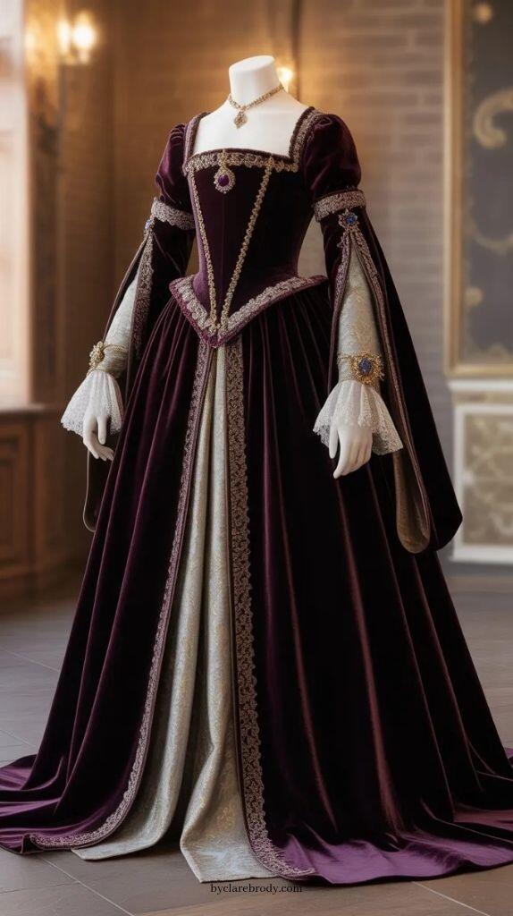Evening Gown - Vestido de fiesta morado de duquesa