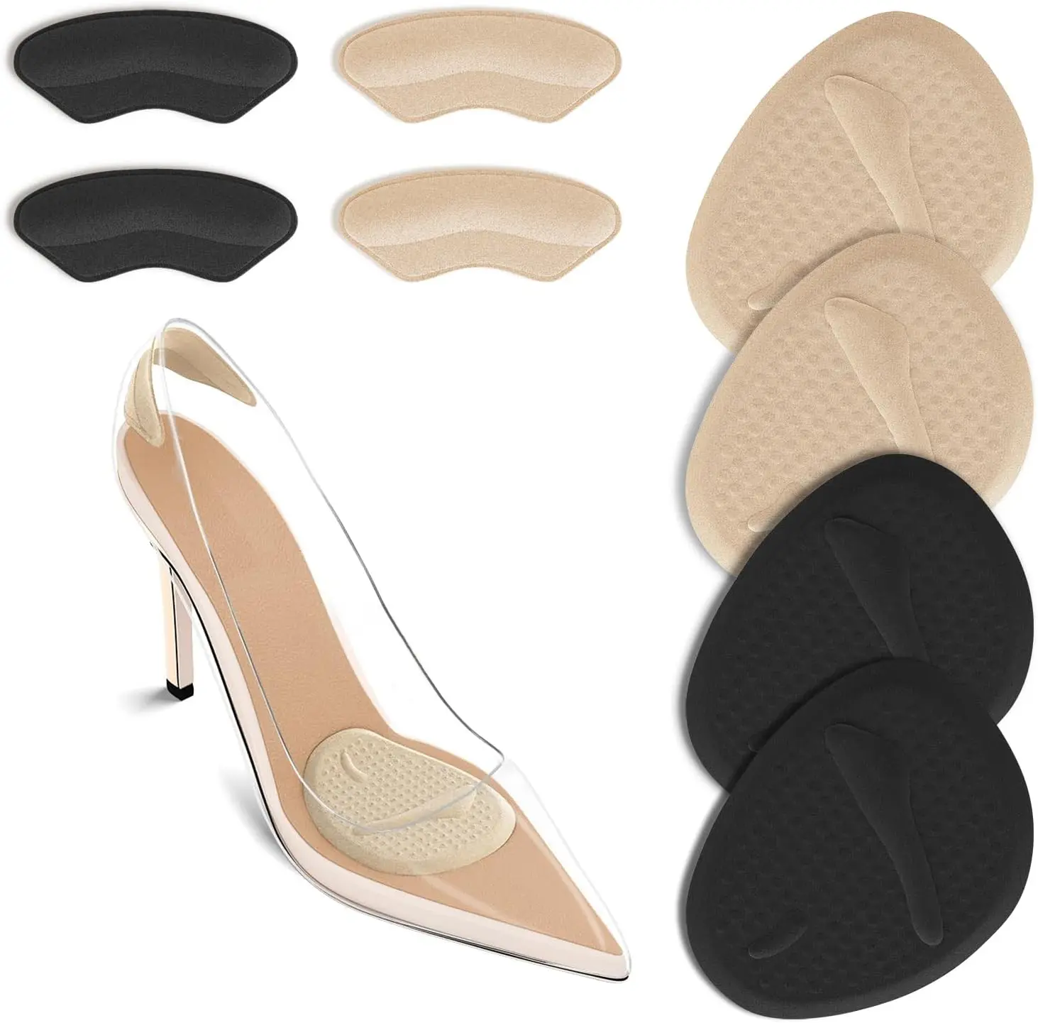 Womens Heels - 2 juegos de almohadillas para el