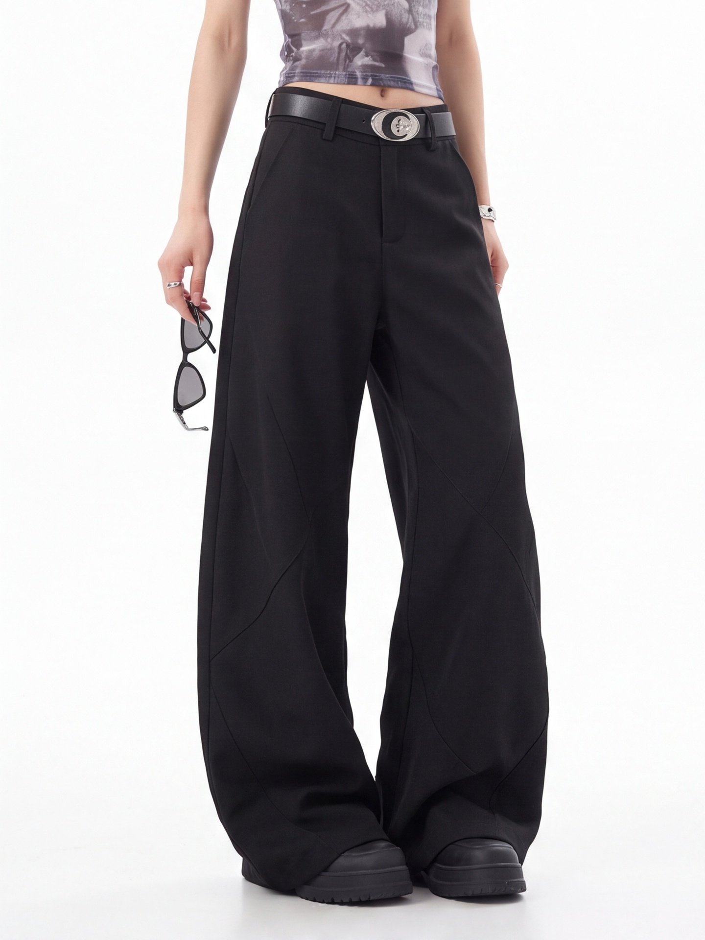 Tailored Trouser Wide - Pantalones de traje de cintura alta