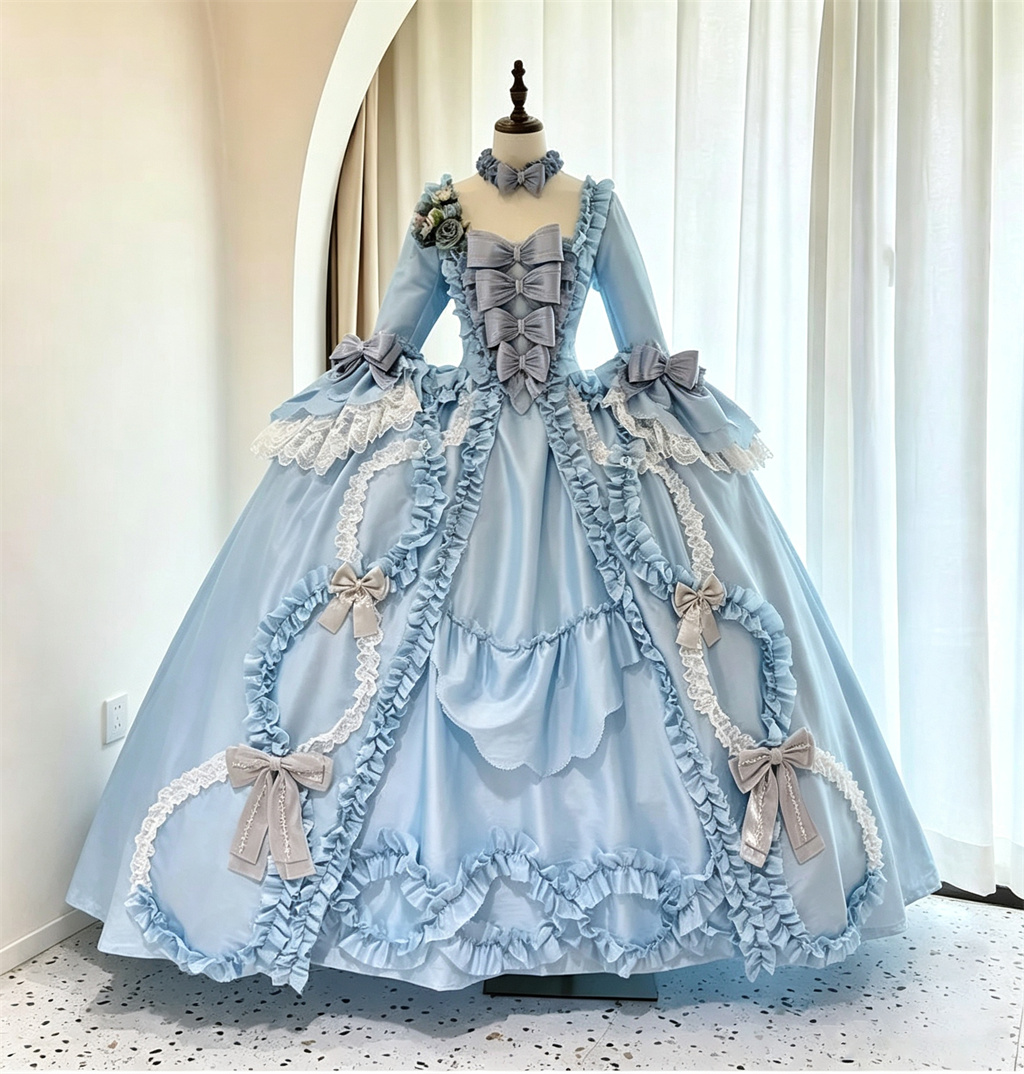 Vestido Azul Rococó del Siglo  - Evening Gown reseña y precio