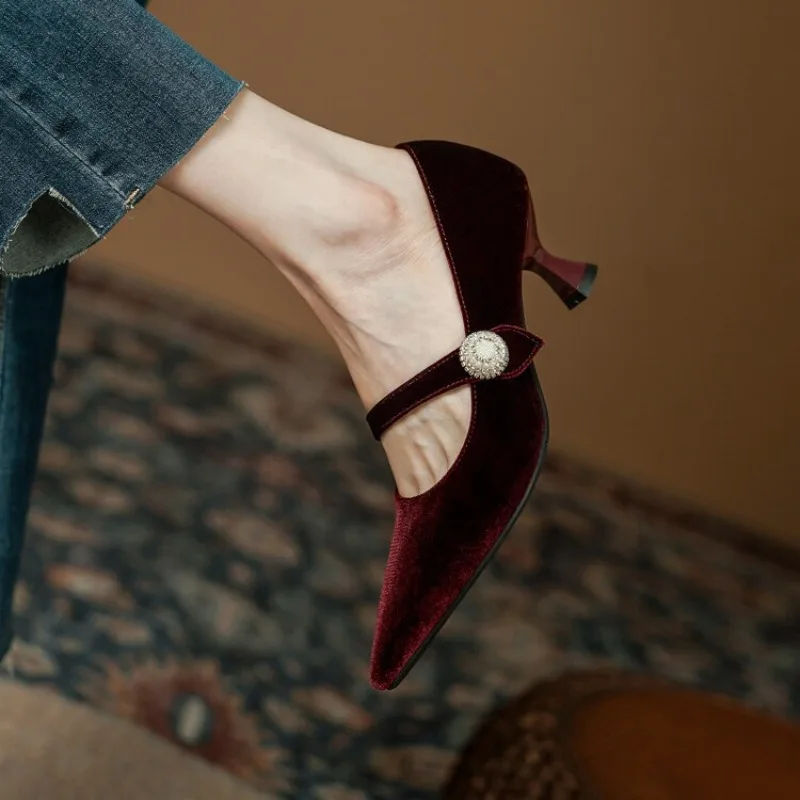Zapatos Mary Jane con punta pu - Womens Heels reseña y precio