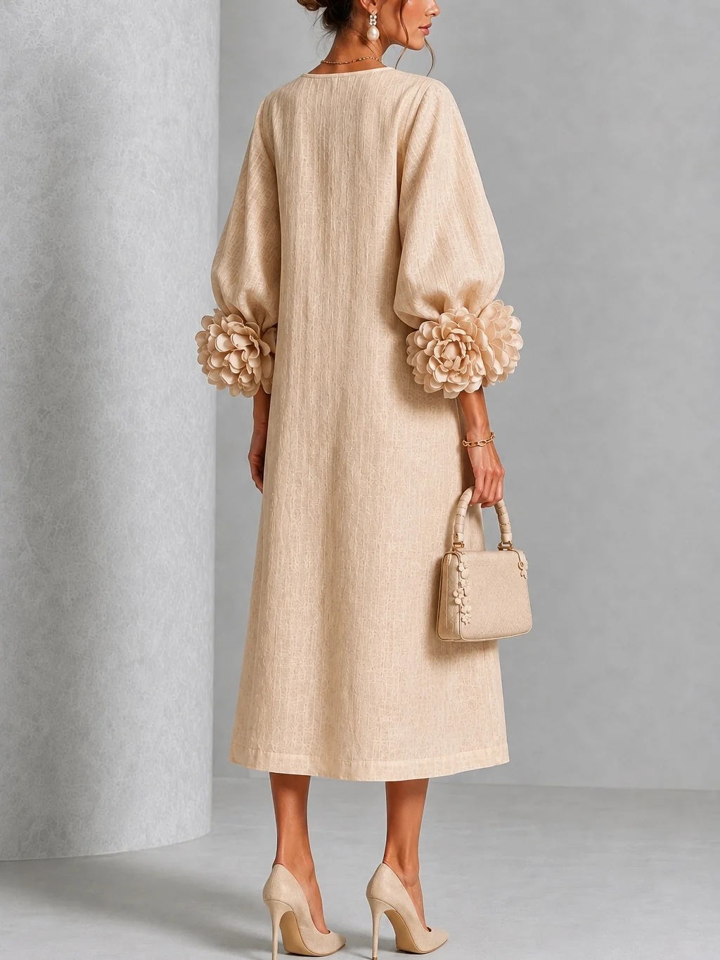 Vestido Midi Elegante de Lino  - Midi Dress reseña y precio