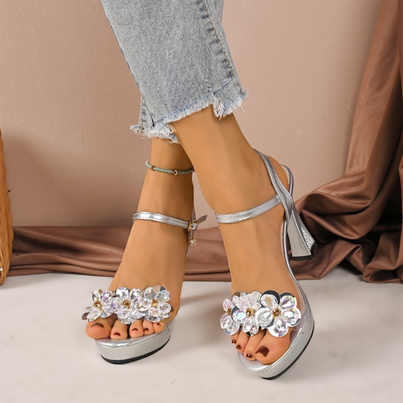 Sandalias de tacón de bloque c - Pump Heel Block reseña y precio