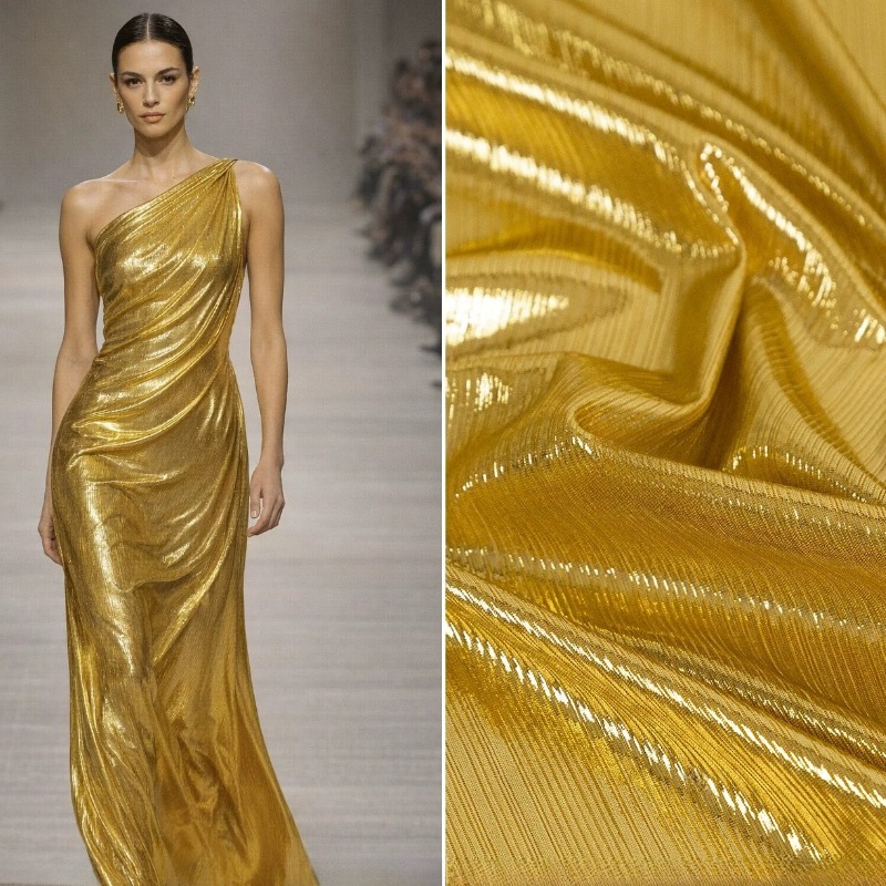 Tela de punto acanalado amaril - Evening Gown reseña y precio