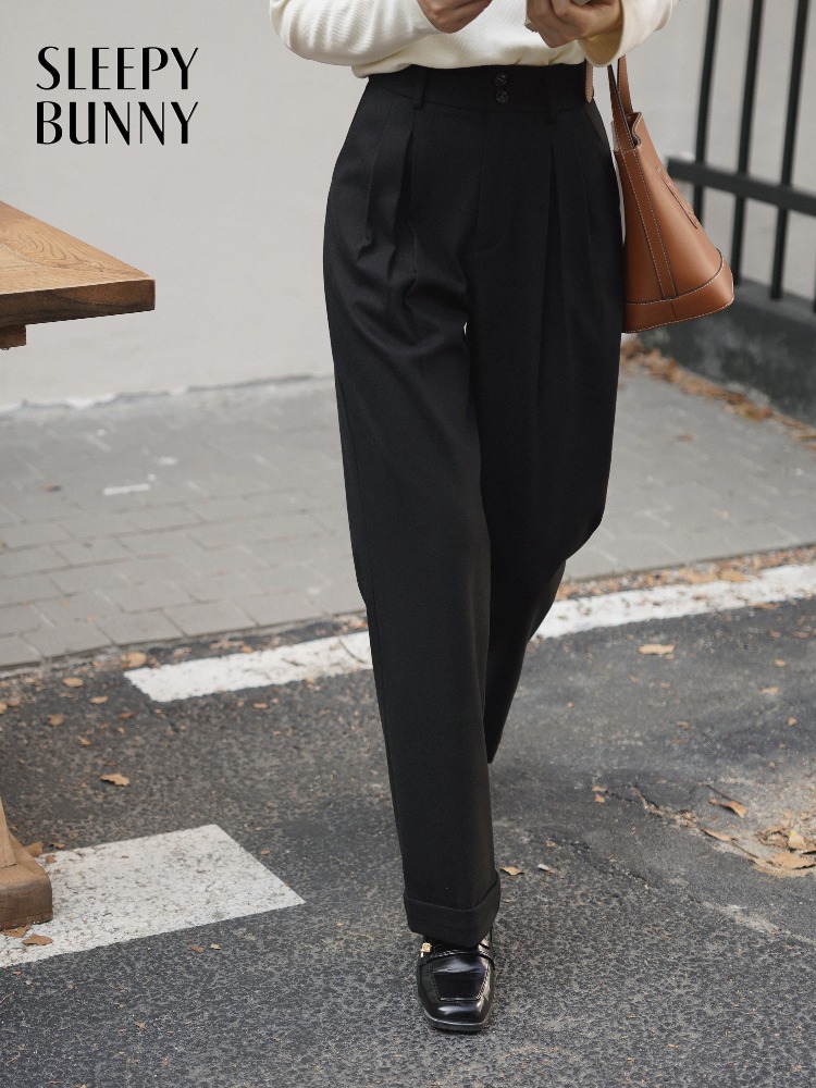 Pantalones tipo lana de cintur - Tailored Trouser Wide reseña y precio