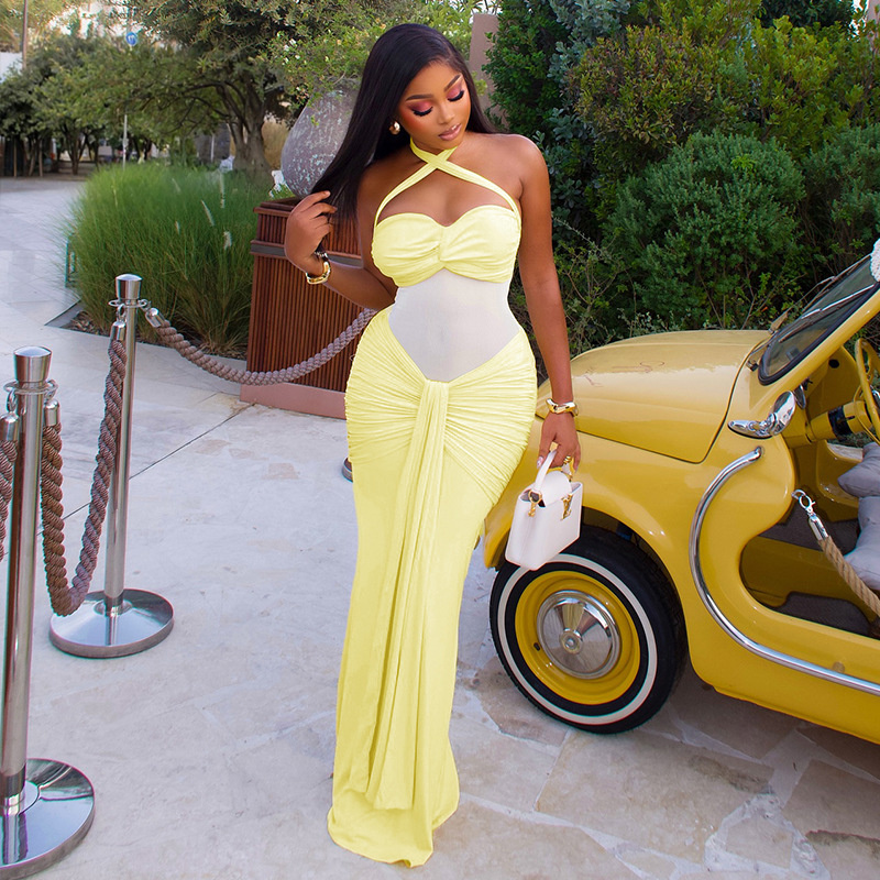 Vestido Bodycon Halter Sin Esp - Midi Dress reseña y precio
