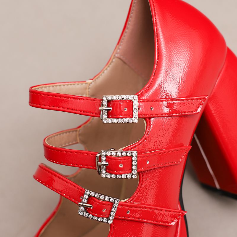 Zapatos de Mujer Marca SIMLOVE - Pump Heel Block reseña y precio