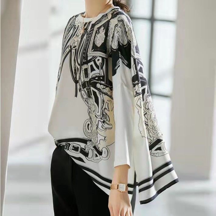 Top de seda simulada con efect - Silk Blouse reseña y precio