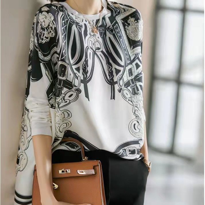 Top de seda simulada con efect - Silk Blouse reseña y precio