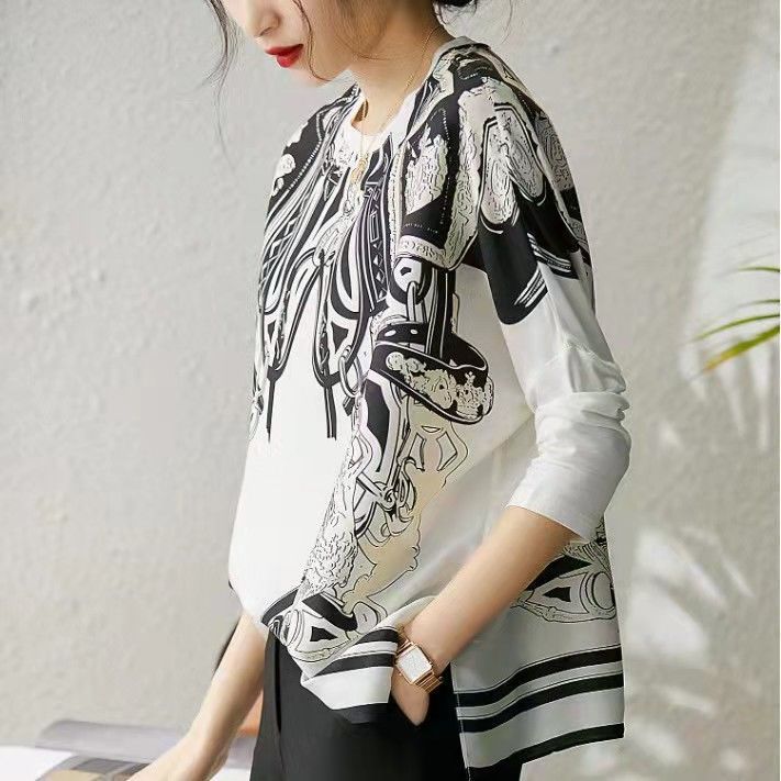Top de seda simulada con efect - Silk Blouse reseña y precio