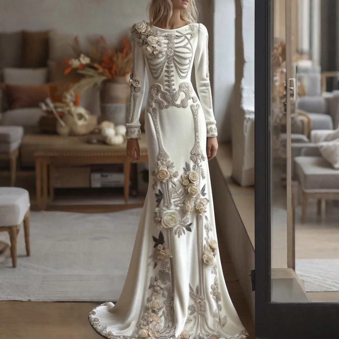 Vestido Maxi de Sirena Floral  - Evening Gown reseña y precio