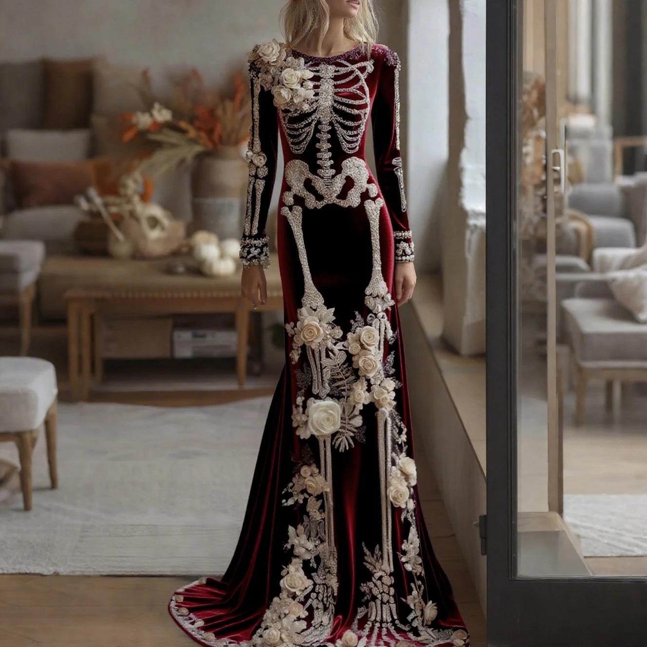 Vestido Maxi de Sirena Floral  - Evening Gown reseña y precio