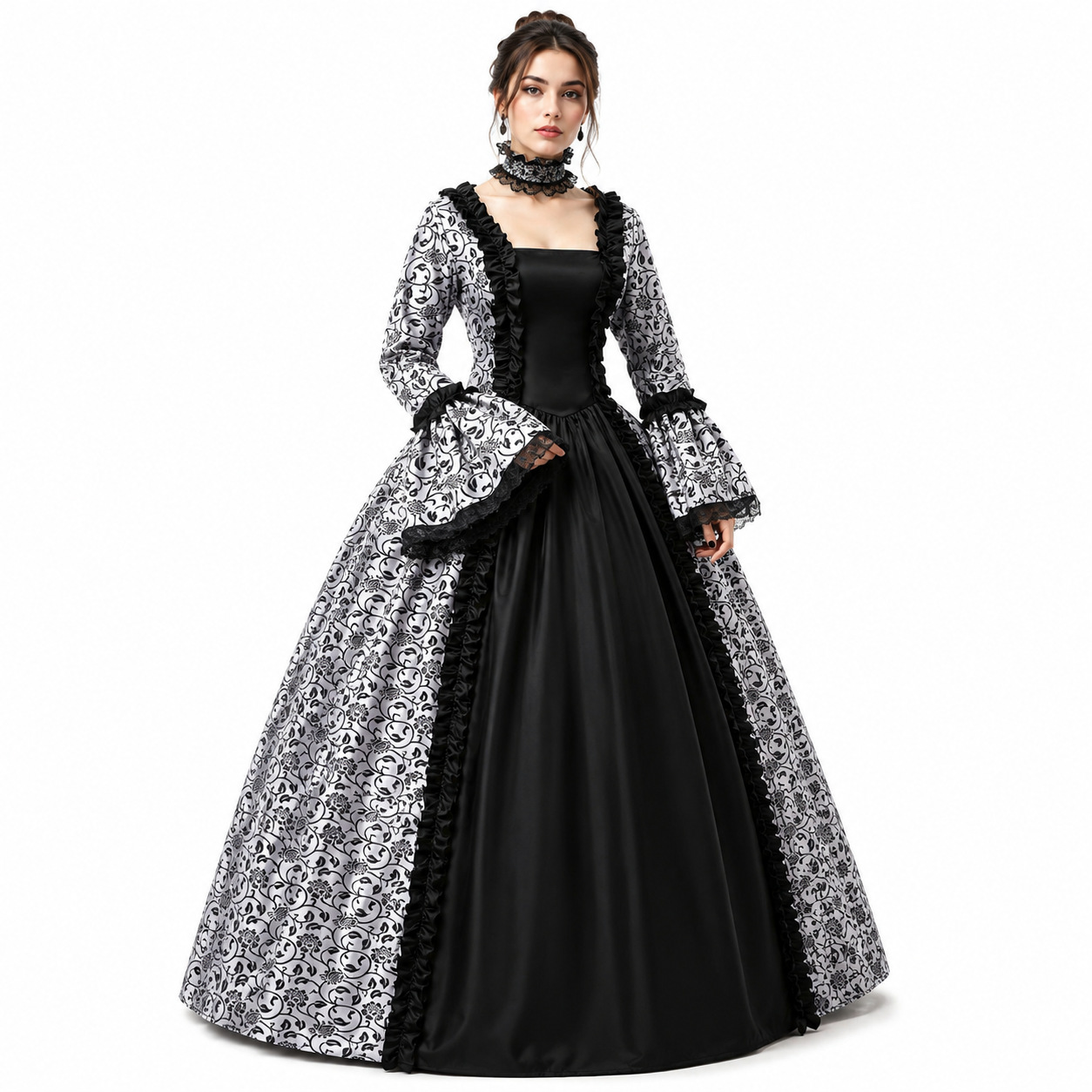 Vestido medieval gótico de est - Lace Dress reseña y precio
